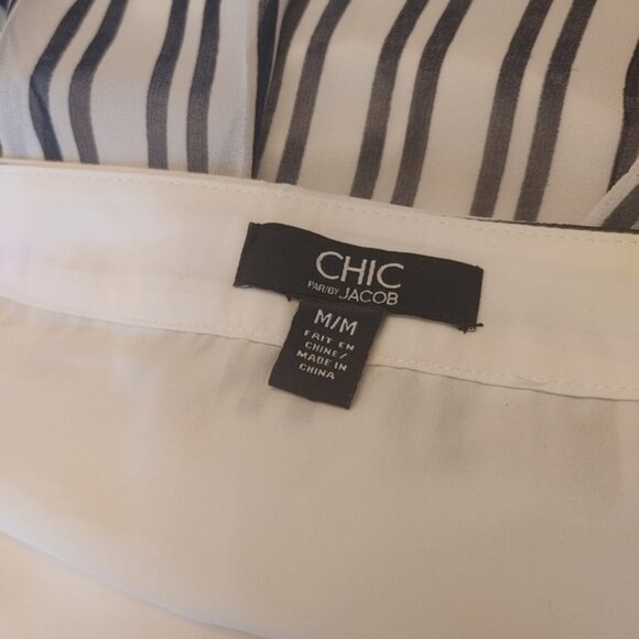 Chic By Jacob mini Flare skirt black and white size M - Picture 7 of 7